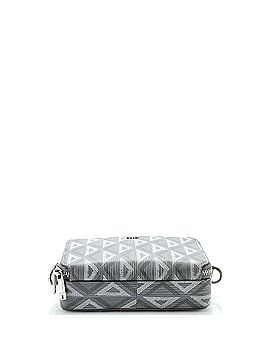 Christian Dior Double Zip Crossbody Pouch CD Diamond Coated Canvas (view 2)