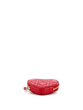 Christian Dior DiorAmour Caro Heart Pouch with Chain Cannage Quilt Calfskin (view 2)