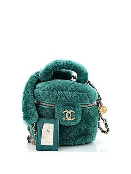 Chanel Coconing Top Handle Vanity Case with Chain Quilted Shearling Small (view 2)