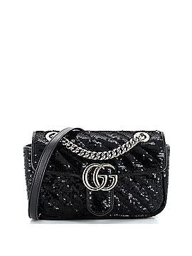 Gucci GG Marmont Flap Bag Diagonal Quilted Sequins Mini (view 1)