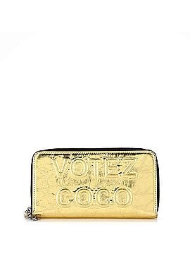 Chanel Votez Coco Zip Around Wallet Embossed Leather (view 1)