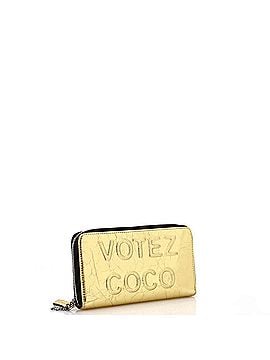 Chanel Votez Coco Zip Around Wallet Embossed Leather (view 2)