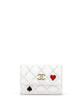 Chanel Coco Casino Trifold Flap Wallet Quilted Caviar Mini (view 1)