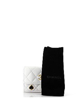 Chanel Coco Casino Trifold Flap Wallet Quilted Caviar Mini (view 2)