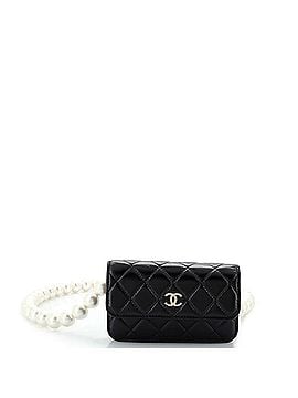 Chanel Pearl Strap Clutch with Chain Quilted Calfskin (view 1)