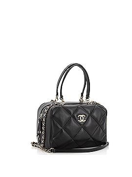 Chanel CC Chain Zip Bowling Bag Quilted Lambskin Small (view 2)