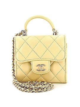 Chanel Square Classic Flap Top Handle Clutch with Chain Quilted Lambskin (view 1)