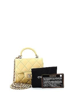 Chanel Square Classic Flap Top Handle Clutch with Chain Quilted Lambskin (view 2)