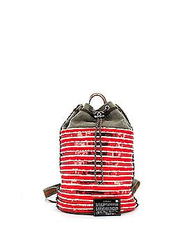 Chanel Cubano Trip Backpack Sequin Embellished Canvas Medium (view 2)