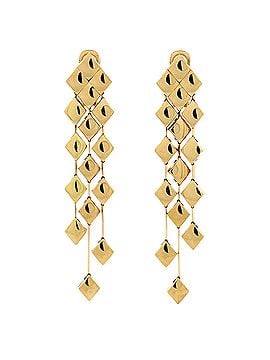 Chanel Matelasse Chandelier Drop Earrings 18K Yellow Gold Large (view 1)