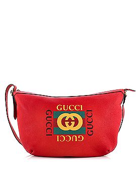 Gucci Logo Half-Moon Hobo Printed Leather (view 1)