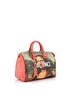 Louis Vuitton Speedy Handbag Limited Edition Jeff Koons Da Vinci Print Canvas 30 (view 2)