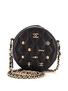 Chanel Egyptian Amulet Round Chain Clutch Quilted Calfskin Mini (view 1)