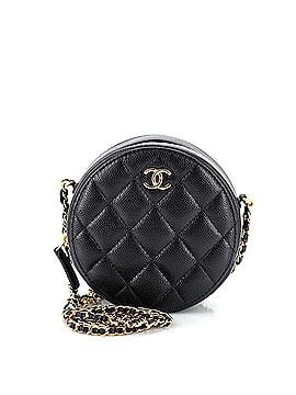 Chanel Miss Coco Round Clutch with Chain Quilted Caviar Mini (view 1)