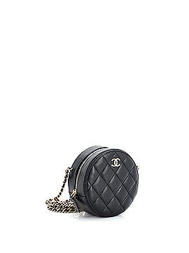 Chanel Miss Coco Round Clutch with Chain Quilted Caviar Mini (view 2)