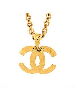 Chanel Vintage CC Pendant Necklace Quilted Metal Small (view 1)