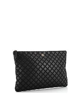 Chanel Double Stitch O Case Clutch Quilted Calfskin Large (view 2)
