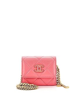 Chanel Pending CC Card Holder on Chain Quilted Lambskin (view 1)