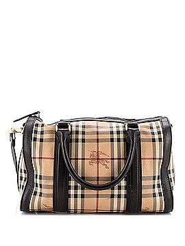 Burberry Alchester Bowling Bag Haymarket Coated Canvas and Leather Medium (view 1)