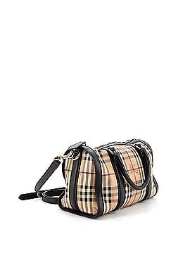 Burberry Alchester Bowling Bag Haymarket Coated Canvas and Leather Medium (view 2)