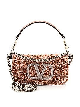 Valentino Garavani VLogo Loco Flap Shoulder Bag Embellished Leather Small (view 1)