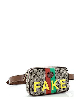 Gucci Fake/Not Zip Belt Bag Printed GG Coated Canvas (view 2)