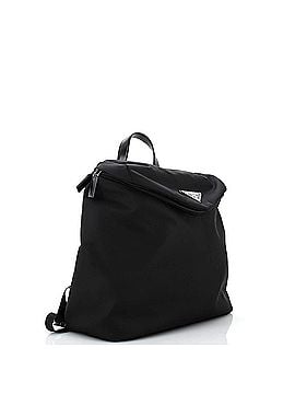 Prada Zipped Triangle Flap Backpack Re-Nylon and Leather (view 2)