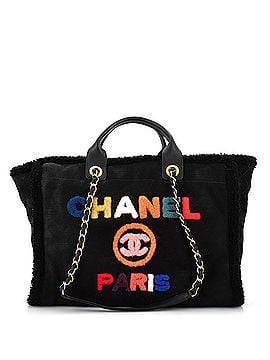 Chanel Deauville Tote Suede with Shearling Medium (view 1)