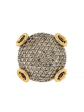 Gucci Horsebit Cocktail Ring 18K Yellow Gold with Brown Diamonds (view 1)