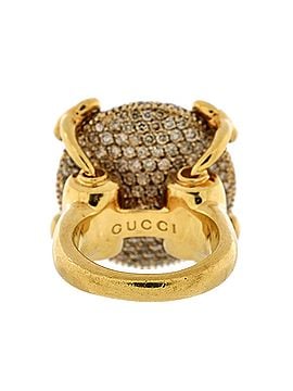 Gucci Horsebit Cocktail Ring 18K Yellow Gold with Brown Diamonds (view 2)
