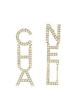 Chanel CHA-NEL Drop Earrings Metal with Crystals (view 1)