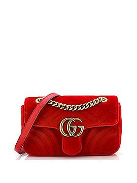 Gucci GG Marmont Flap Bag Matelasse Velvet Mini (view 1)