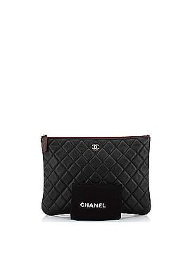 Chanel O Case Clutch Quilted Caviar Medium (view 2)