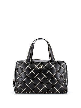 Chanel Surpique Zip Around Satchel Quilted Leather Medium (view 1)