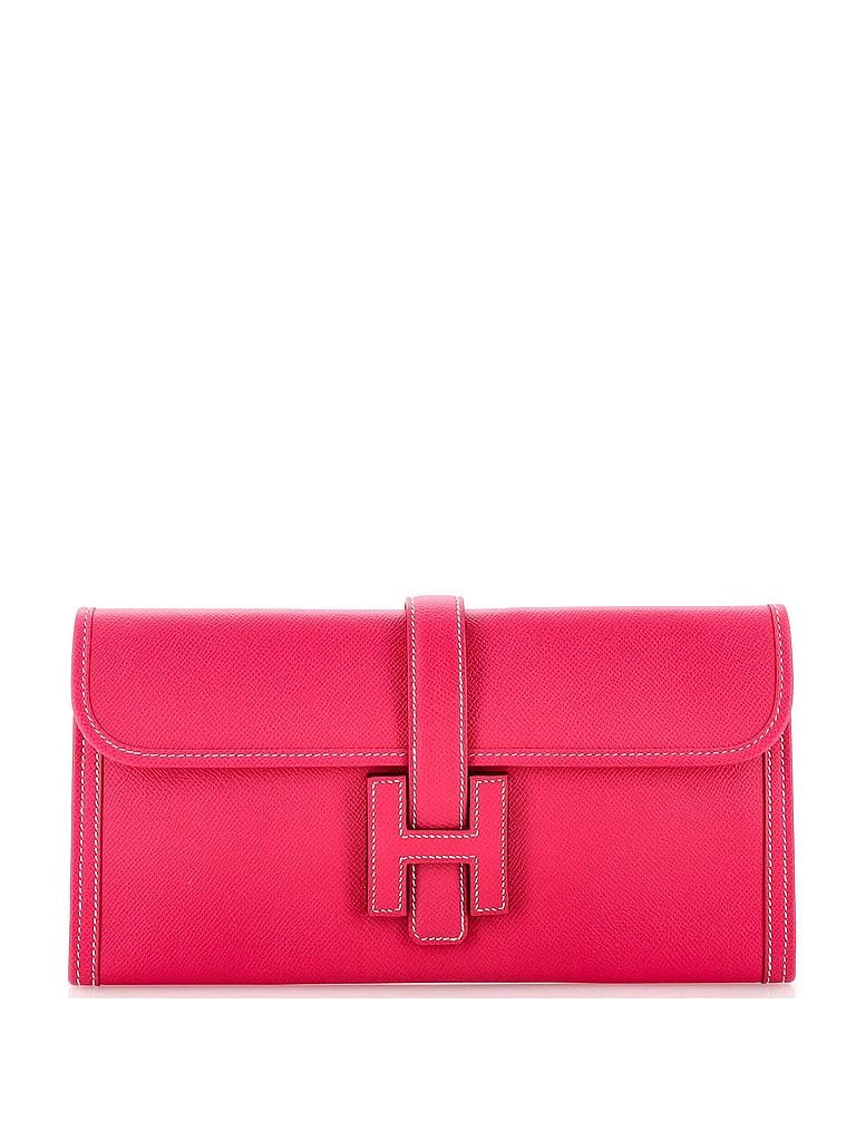 Hermès 100% Leather Pink Jige Elan Clutch Epsom 29 One Size - photo 1