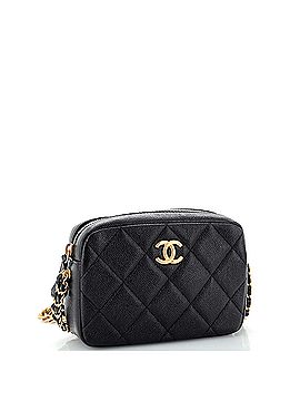 Chanel Chain Melody Camera Bag Quilted Caviar Small (view 2)