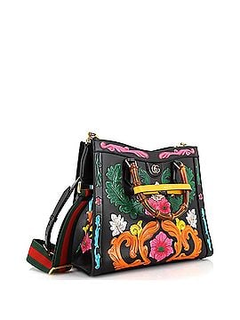 Gucci Diana NM Bamboo Handle Tote Floral Printed Leather Medium (view 2)