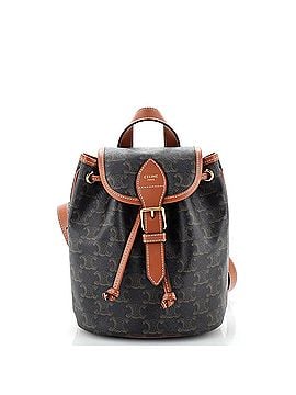Céline Folco Backpack Triomphe Coated Canvas Mini (view 1)
