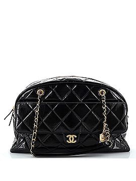 Chanel CC No. 5 Medallion Flap Chain Bowler Bag Quilted Patent Large (view 1)