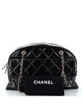 Chanel CC No. 5 Medallion Flap Chain Bowler Bag Quilted Patent Large (view 2)