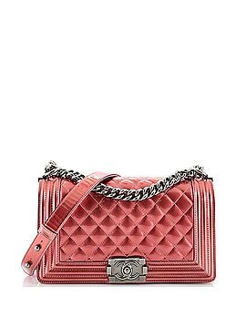 Chanel Boy Flap Bag Quilted Patent Old Medium (view 1)