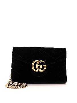 Gucci GG Marmont Chain Wallet Matelasse Velvet Mini (view 1)