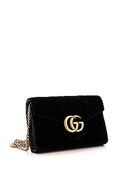 Gucci GG Marmont Chain Wallet Matelasse Velvet Mini (view 2)