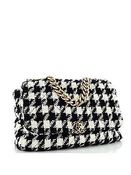 Chanel 19 Flap Bag Quilted Houndstooth Tweed and Ribbon Maxi (view 2)