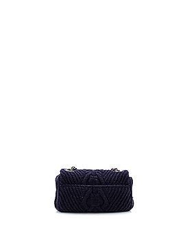 Chanel Paris-Hamburg Flap Bag Cable Knit Fabric with Calfskin Small (view 2)