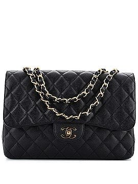 Chanel Vintage Classic Single Flap Bag Quilted Caviar Maxi (view 1)