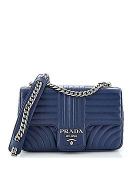 Prada Chain Flap Shoulder Bag Diagramme Quilted Leather Medium (view 1)