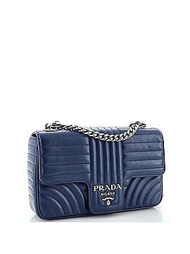 Prada Chain Flap Shoulder Bag Diagramme Quilted Leather Medium (view 2)