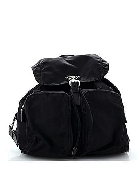 Prada Double Front Pocket Backpack Tessuto Medium (view 1)