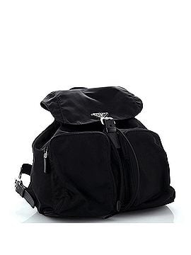 Prada Double Front Pocket Backpack Tessuto Medium (view 2)